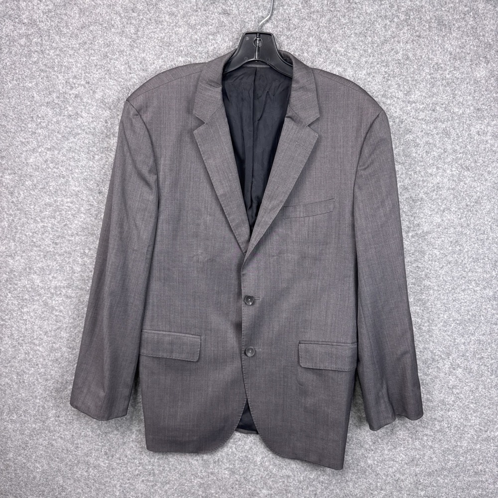Hugo Boss Travel Blazer Mens 40R Grey Virgin Wool Silk Trabaldo Togna Sport Coat